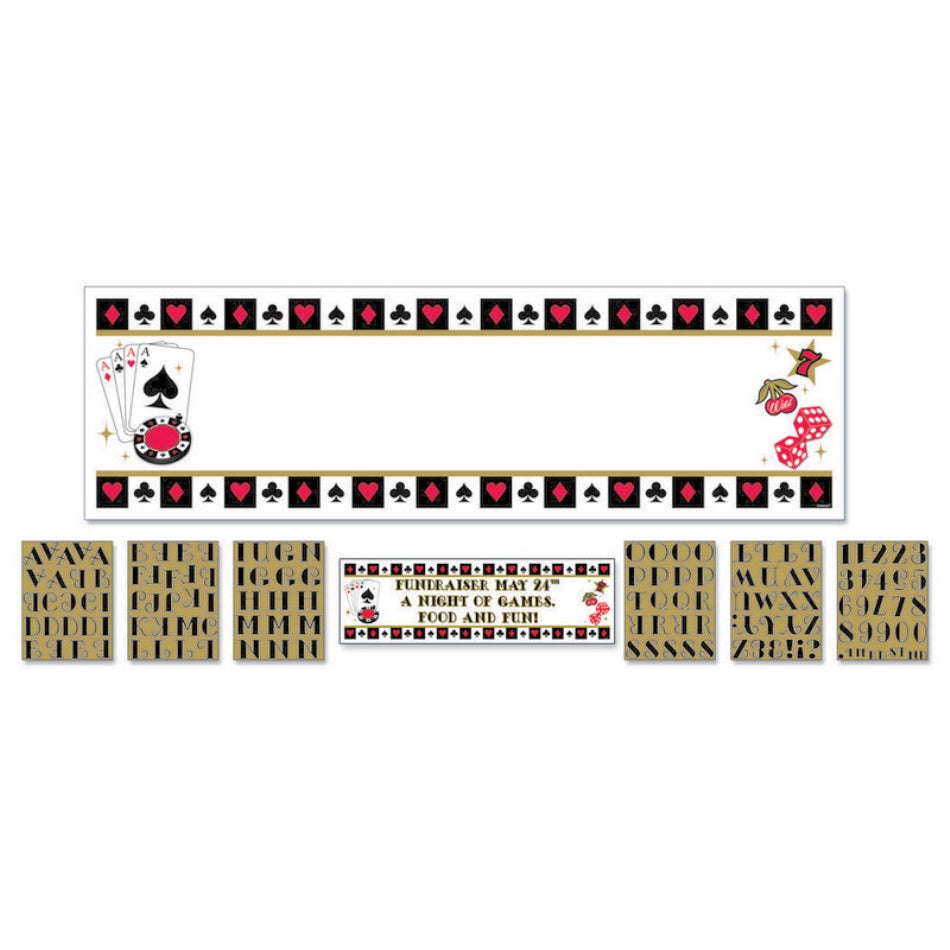 Casino Place Your Bets Personalized Banner - Party Savers