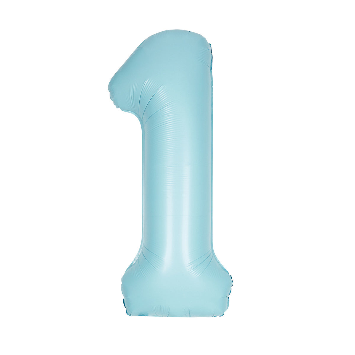 Number 1 Matte Pastel Blue Foil Balloon 86cm Each