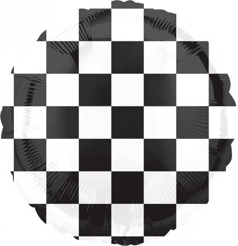 Checkerboard Balloon Foil Balloon 45cm - Party Savers
