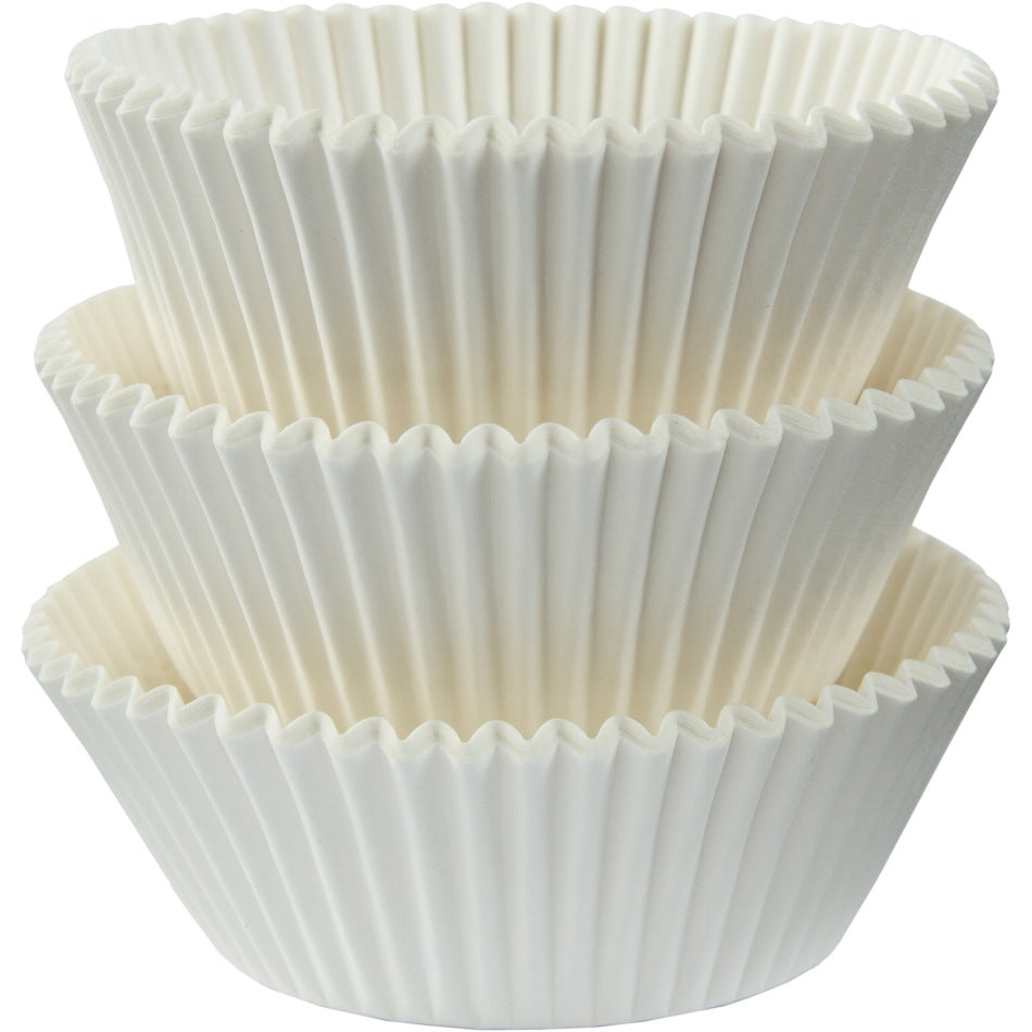 White Cupcake Cases 75pk - Party Savers