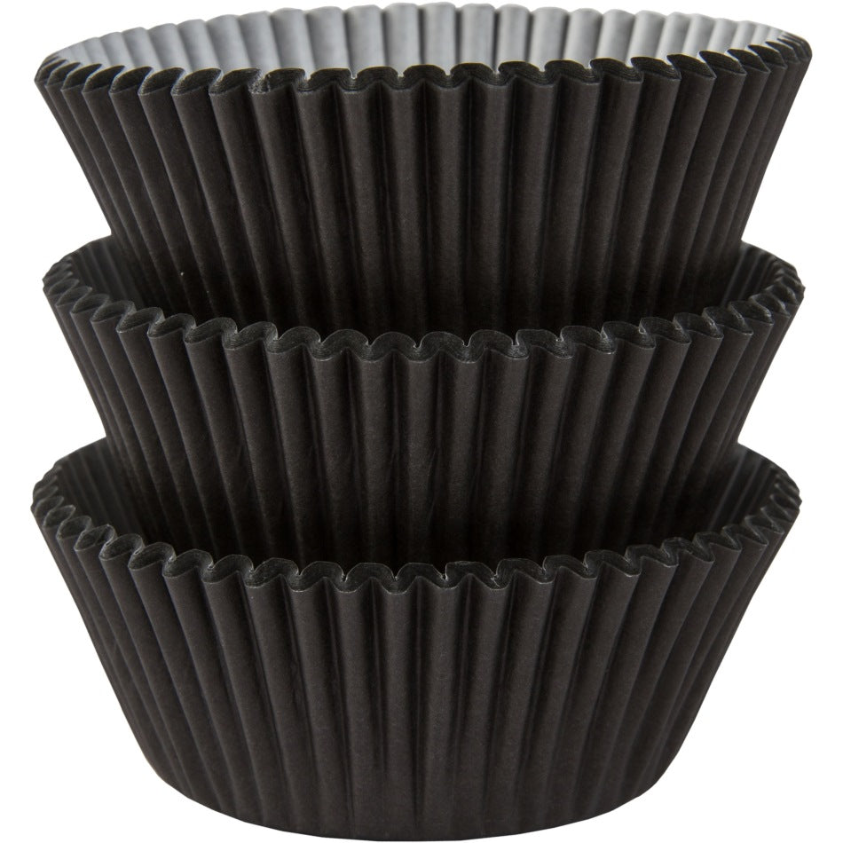 Black Cupcake Cases 75pk - Party Savers
