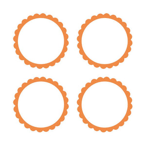 New Purple Scalloped Labels 5pk - Party Savers