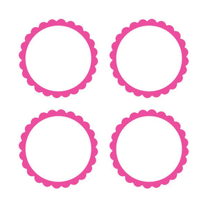 New Purple Scalloped Labels 5pk - Party Savers