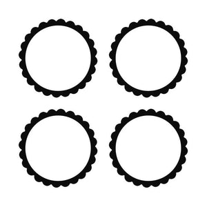 Sunshine Yellow Scalloped Labels 5pk - Party Savers