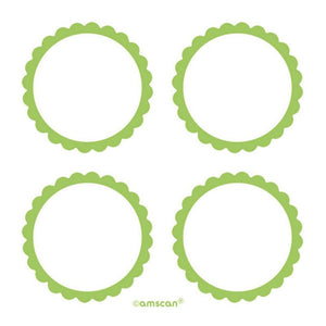 Black Scalloped Labels 5pk - Party Savers