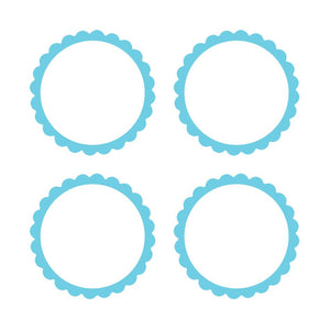 New Purple Scalloped Labels 5pk - Party Savers