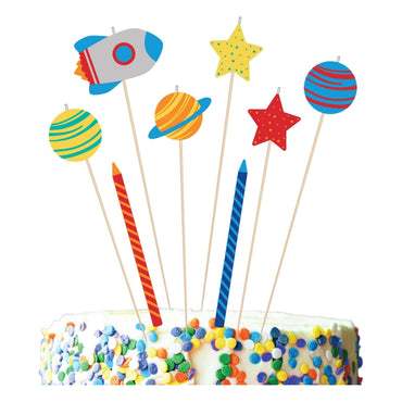 Blast Off Birthday Candle Set 8pk - Party Savers
