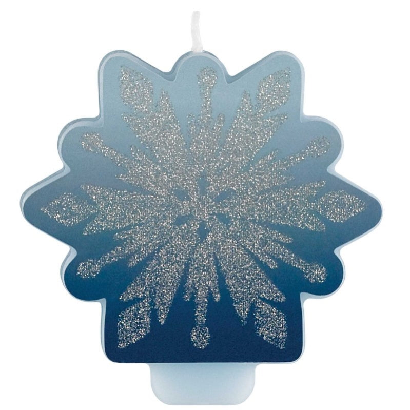 Frozen 2 Glittered Candle 8cm Each - Party Savers