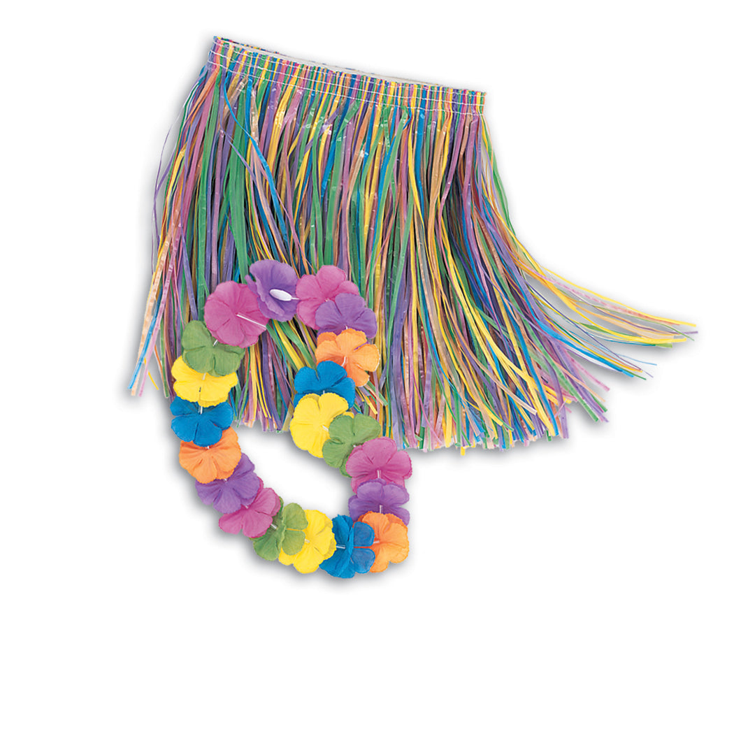 Luau Child Hula Skirt & Lei Set - Party Savers