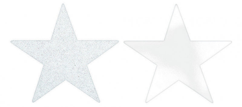 Glittered Solid Star Cutouts 12cm Each - Party Savers