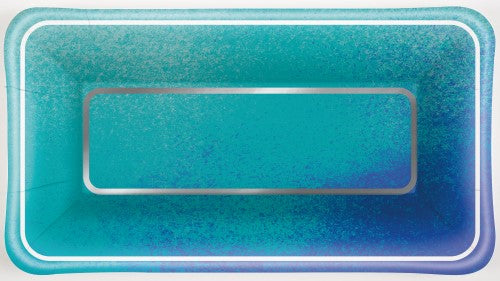 Ocean Scallop Rectangle Paper Plates 23cm x 13cm 8pk - Party Savers