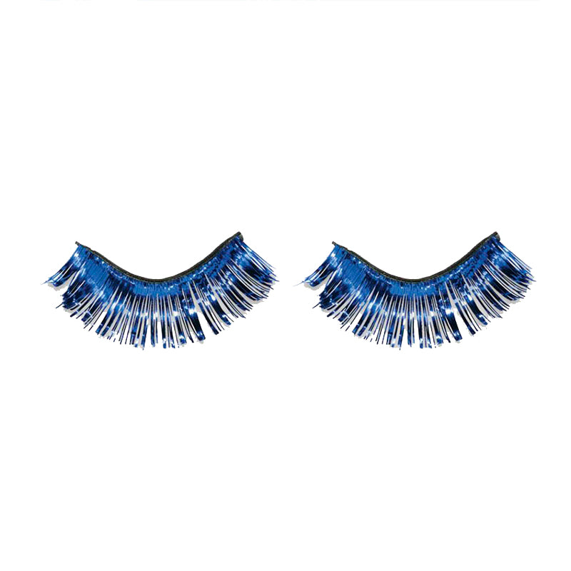 Blue Tinsel Eyelashes - Party Savers