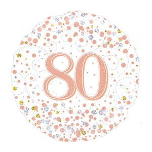 Sparkling Fizz Rose Gold 80 Foil Balloon 45cm - Party Savers
