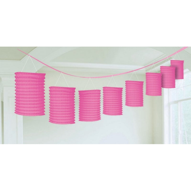 Black Paper Lantern Garland 365cm Each - Party Savers