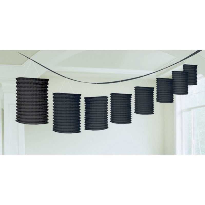 Caribbean Blue Paper Lantern Garland 365cm Each - Party Savers