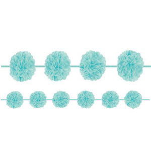 New Pink Fluffy Garland 365cm 2pk - Party Savers