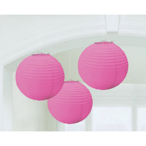 Yellow Sunshine Round Paper Lanterns 3pk 24cm - Party Savers
