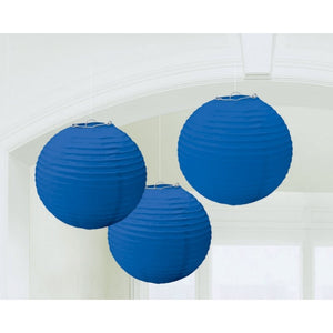 New Purple Round Paper Lanterns 3pk 24cm - Party Savers