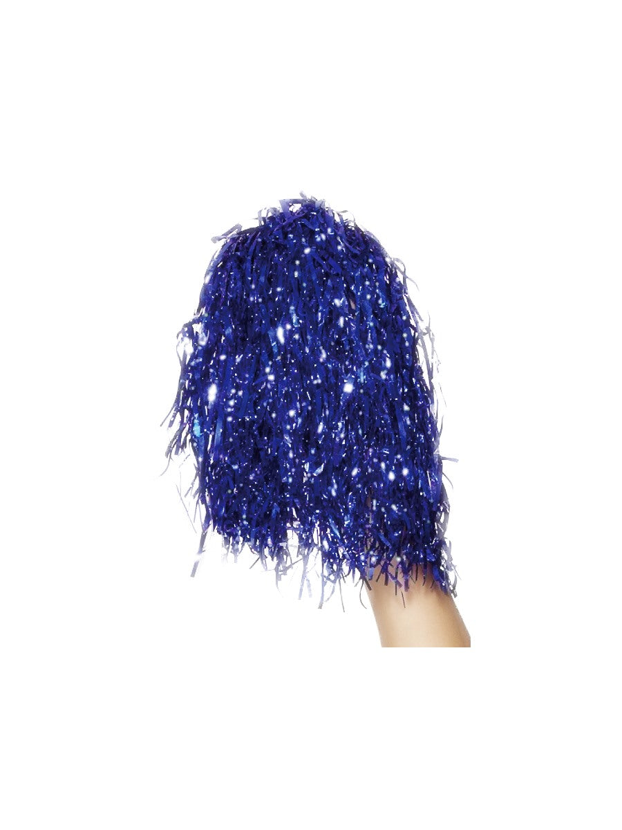 Blue Pom Poms Metallic - Party Savers