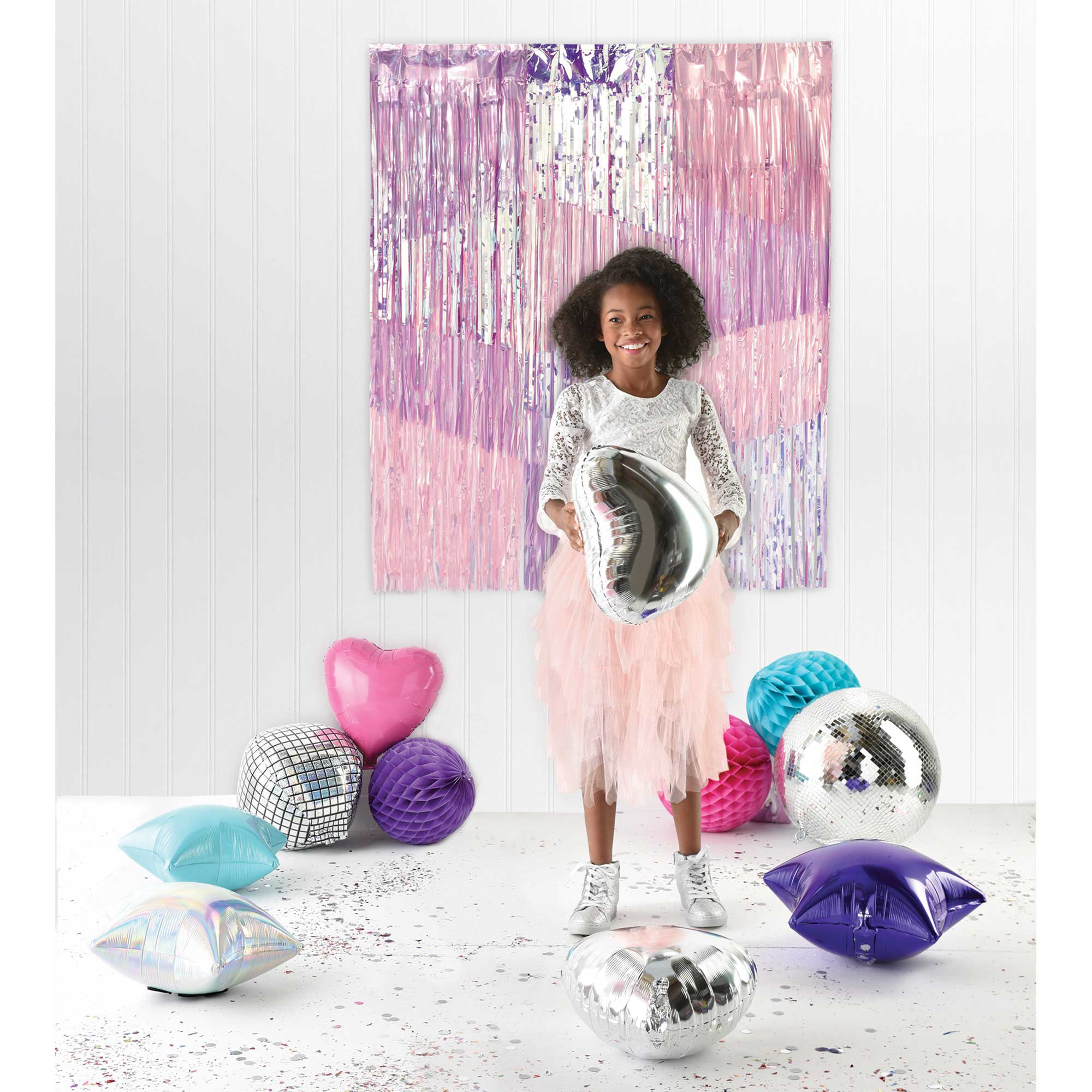 Luminous Birthday Iridescent Foil Backdrop Each