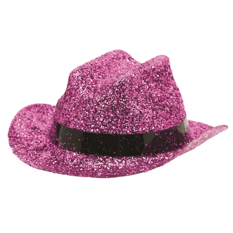 Pink Mini Glitter Cowboy Hat Party Savers Pink