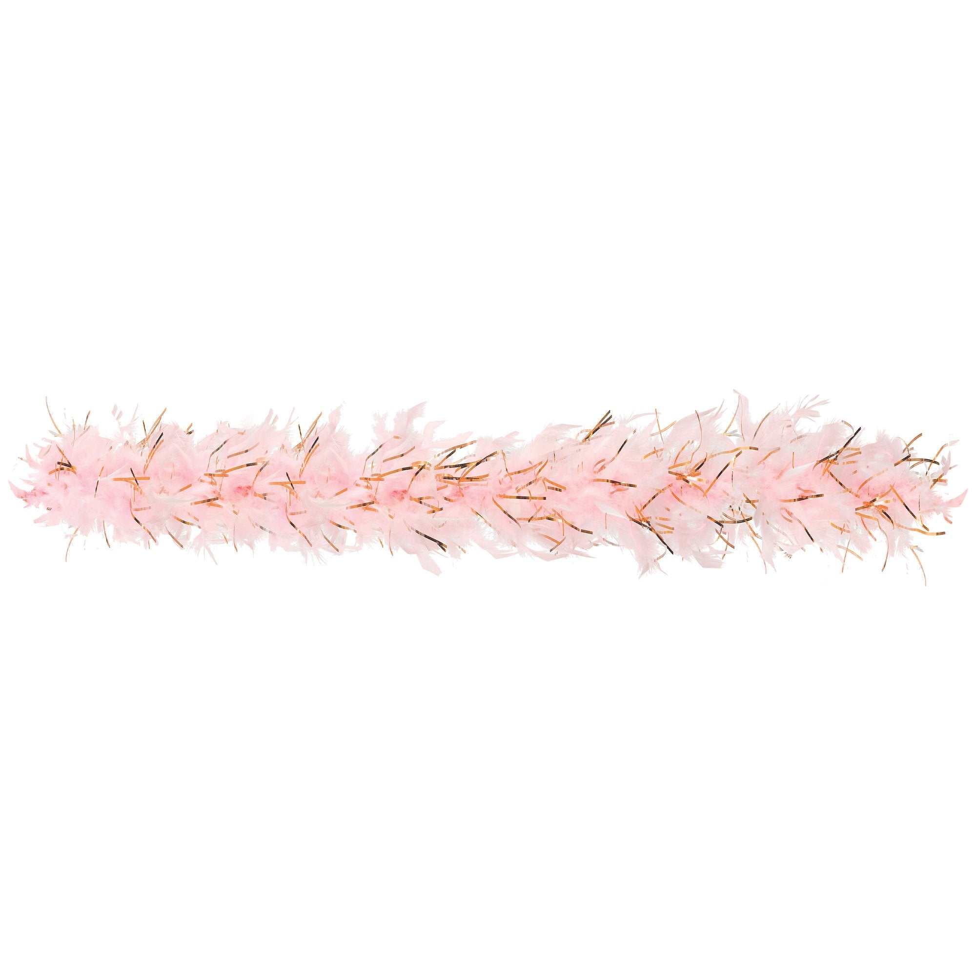 Bachelorette Feather Boa Blush & Gold Foil 1.82m Each