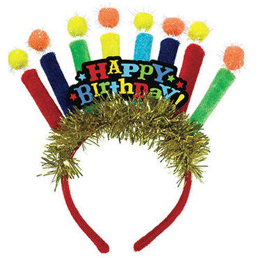 Birthday Candle Headband Fabric Ruffle - Party Savers