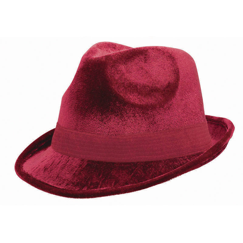 Burgundy Fedora Hat - Party Savers