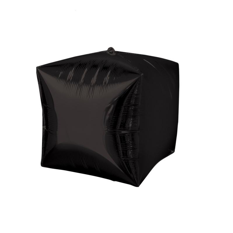 Black Cubez Foil Balloon 38cm x 38cm - Party Savers
