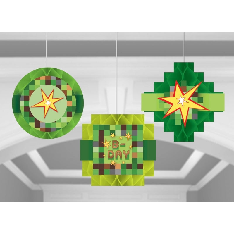 TNT Party! Honeycomb Hanging Decorations 3pk - Party Savers