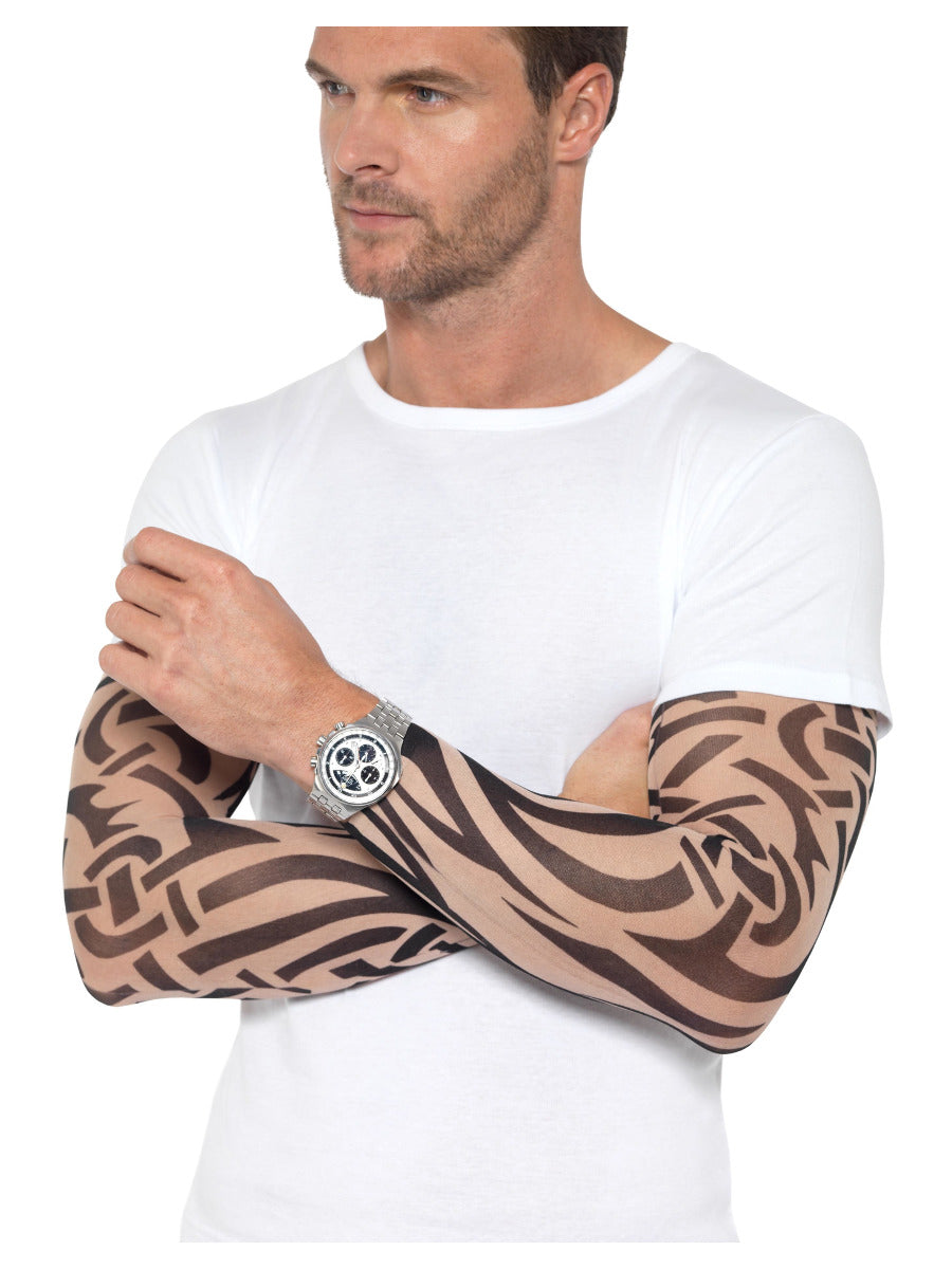 Multi Coloured Tattoo Arm Sleeves 2Pk - Party Savers