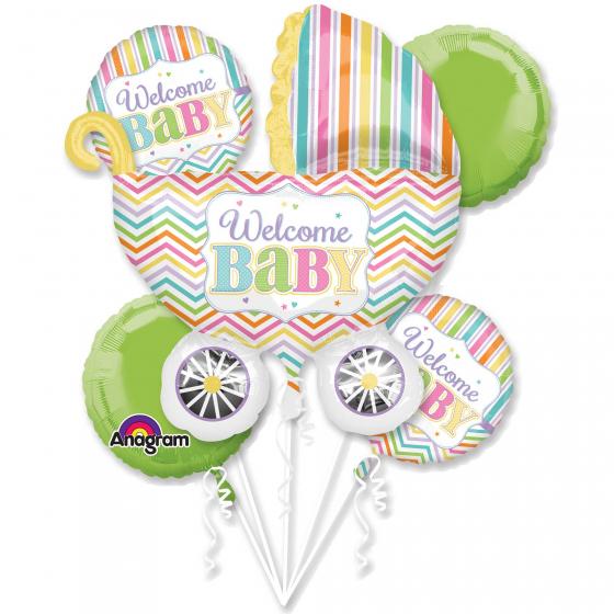 Baby Brights Balloon Bouquet 5pk