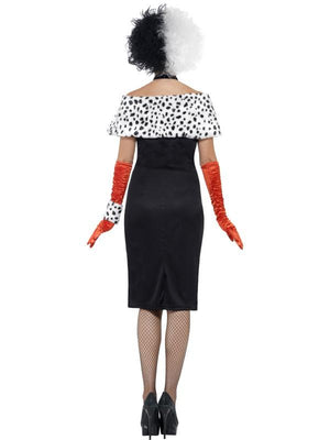 Womens Costume - Cruella De Ville Evil Madame - Party Savers