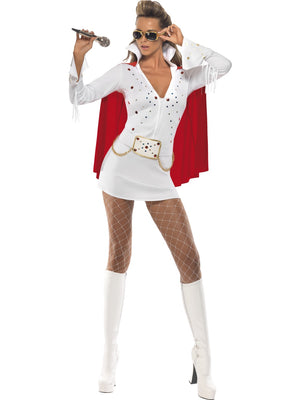Womens Costume - White Elvis Viva Las Vegas - Party Savers