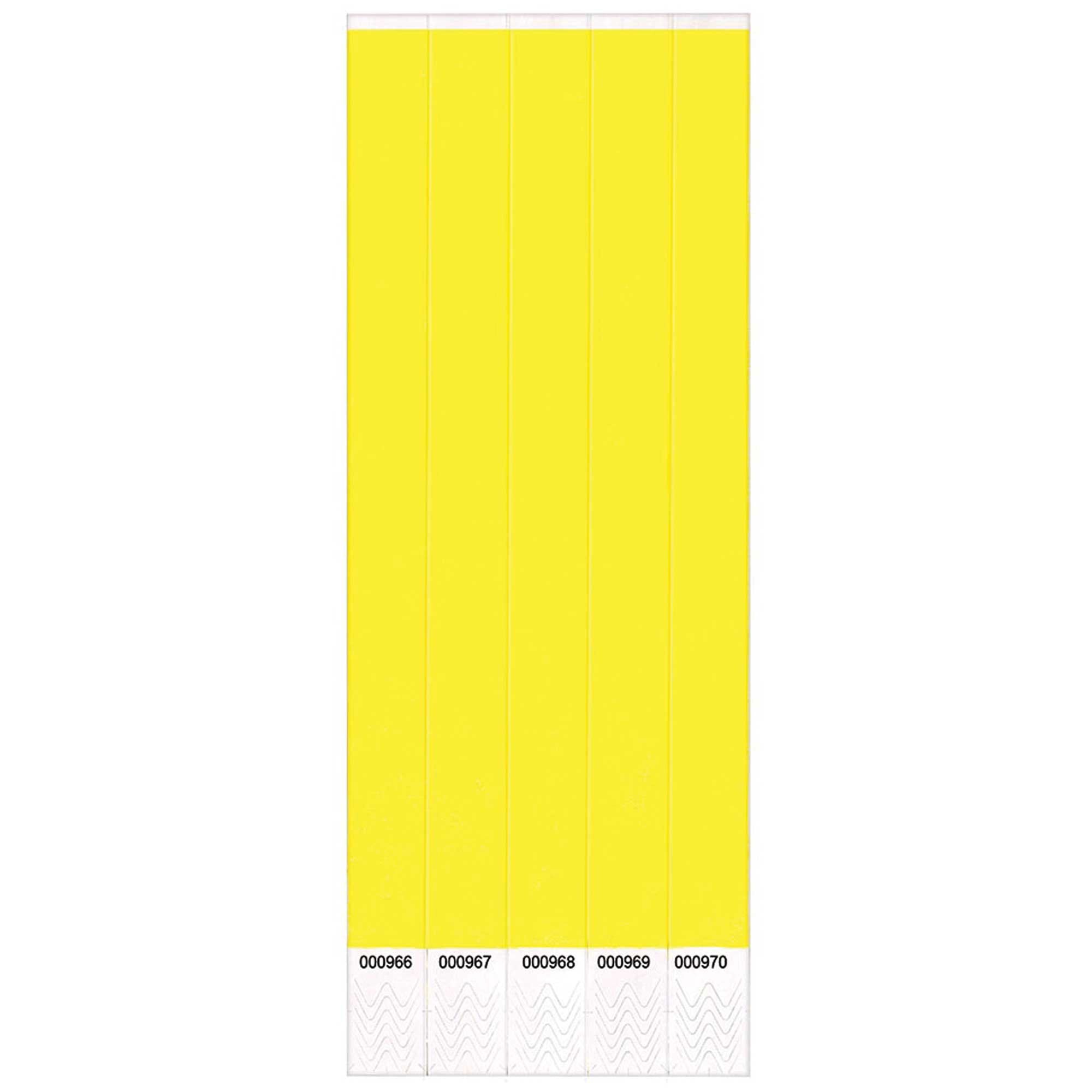 Wristbands Yellow Numbered Bands Value Pack 50pk