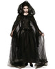 Hooded Cape Black Womens - Size Std - Party Savers