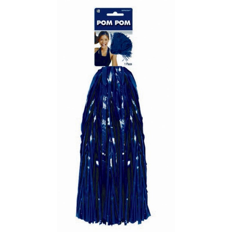 Navy Cheerleader Pom Pom 1pc - Party Savers