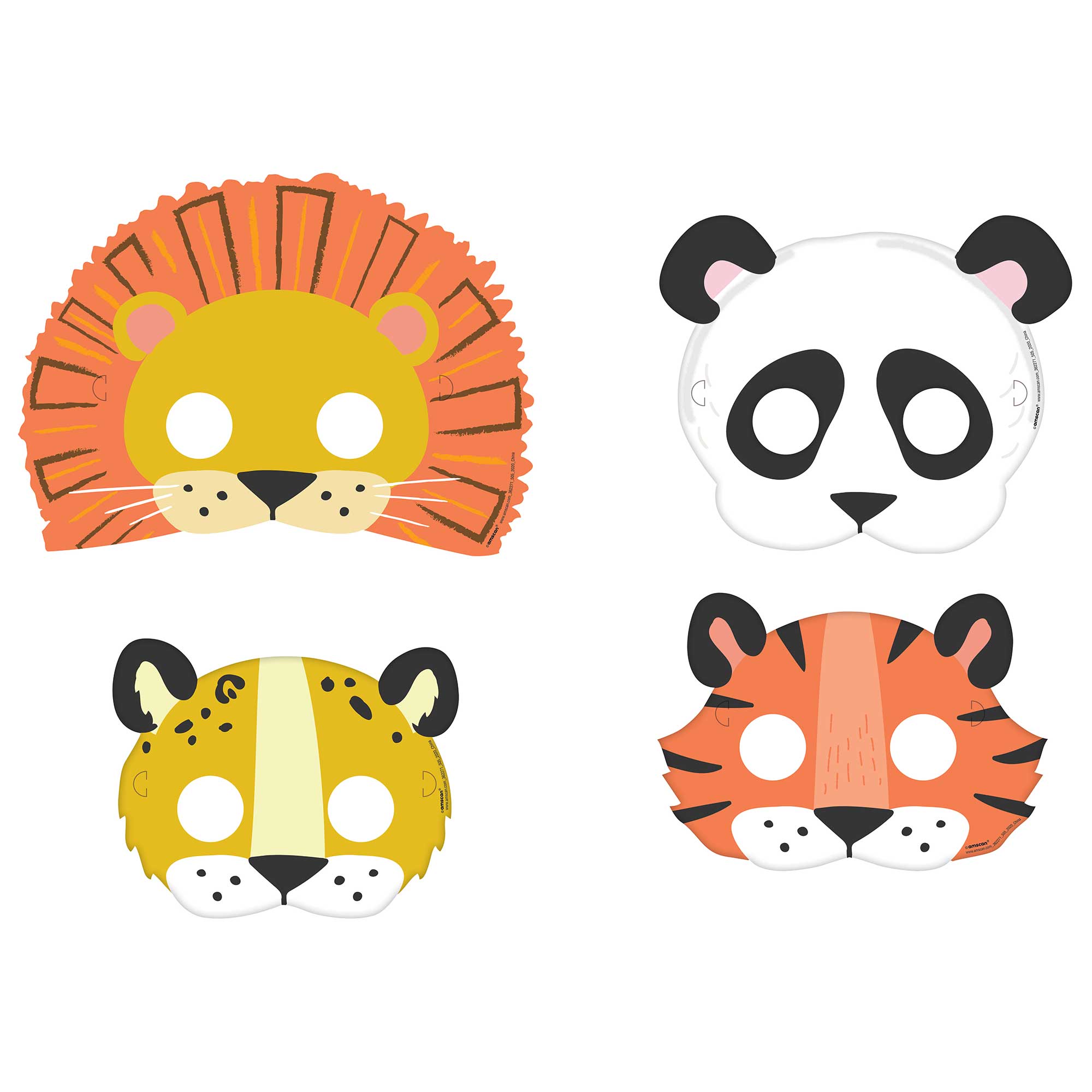 Get Wild Jungle Paper Masks 8pk