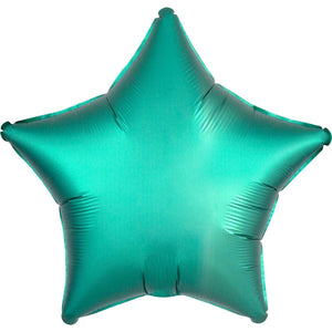 Emerald Satin Star Foil Balloon 48cm - Party Savers