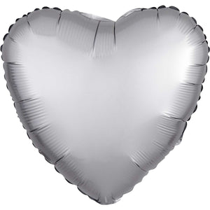 Red Satin Heart Foil Balloon 43cm - Party Savers