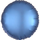 Black Satin Round Foil Balloon 43cm - Party Savers