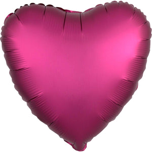 Royal Blue Satin Heart Foil Balloon 43cm - Party Savers
