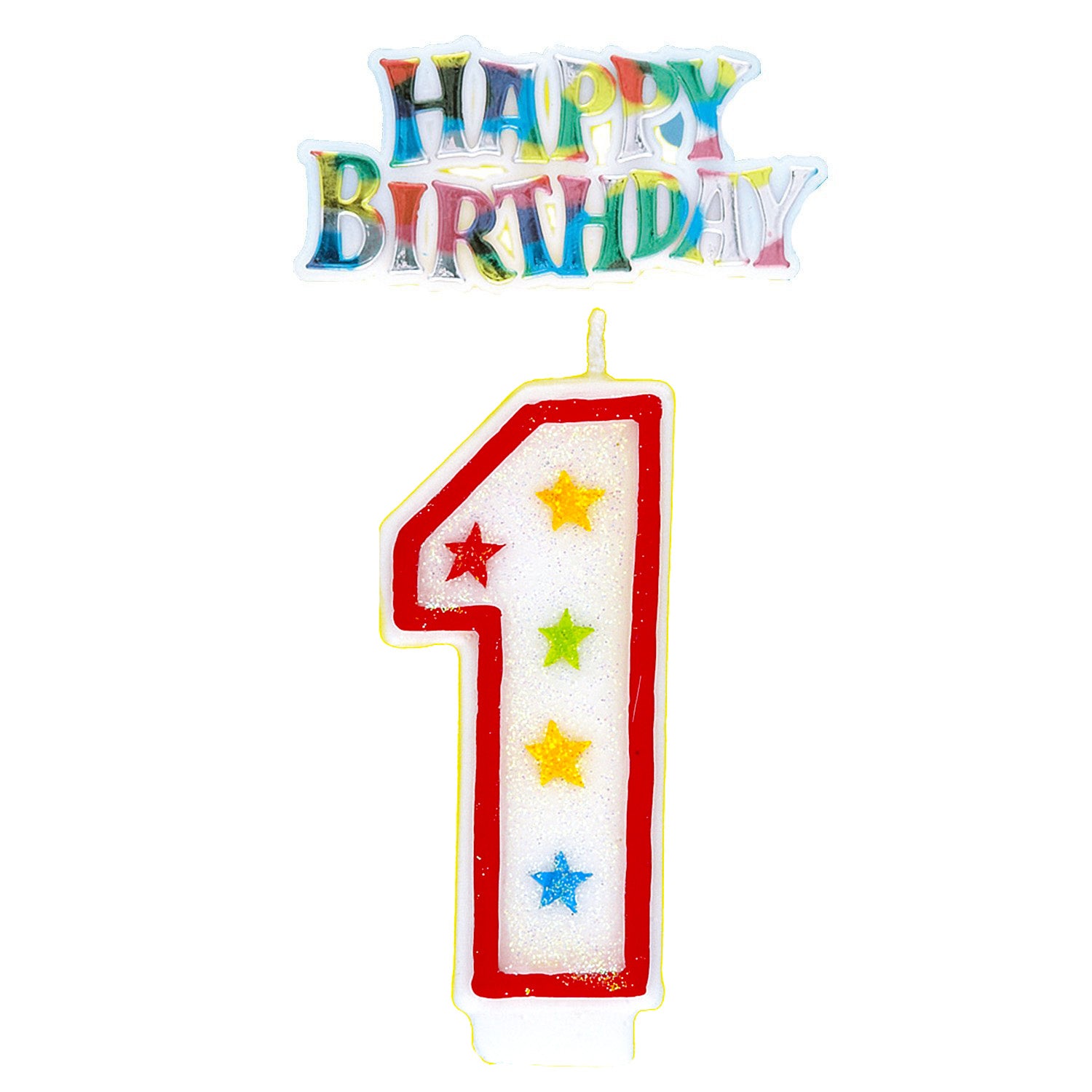 Number 1 Candle With Cake Topper - Party Savers