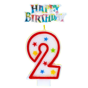 Number 8 Candle With Cake Topper - Party Savers