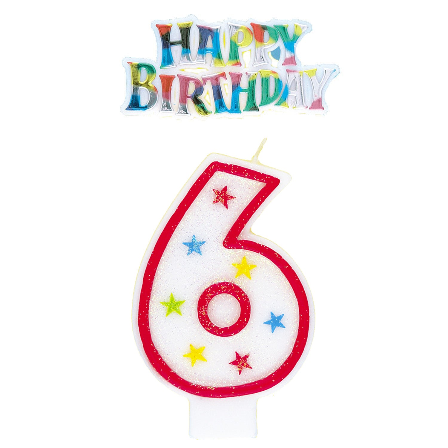 Number 5 Candle With Cake Topper - Party Savers