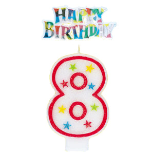 Number 7 Candle With Cake Topper - Party Savers