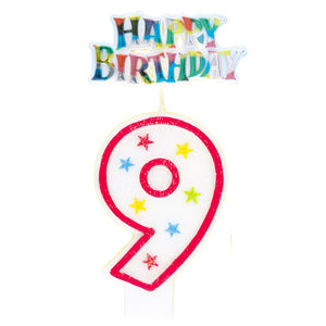 Number 7 Candle With Cake Topper - Party Savers