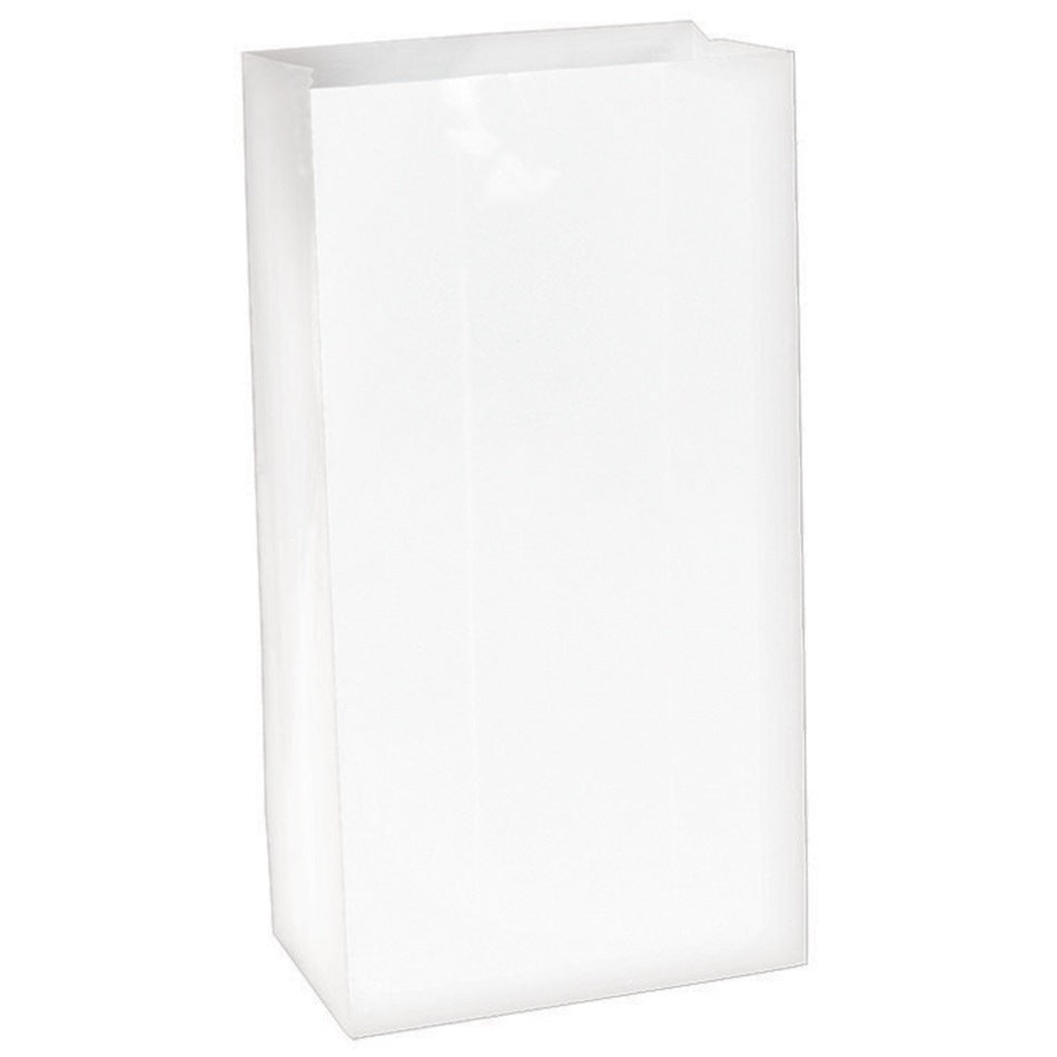 White Large Paper Bag 12pk - Party Savers