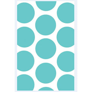 Caribbean Blue Polka Dot Paper Bag 10pk - Party Savers
