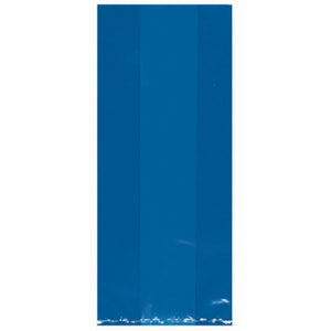 Bright Royal Blue Small Cello Party Bags 25pk - Party Savers